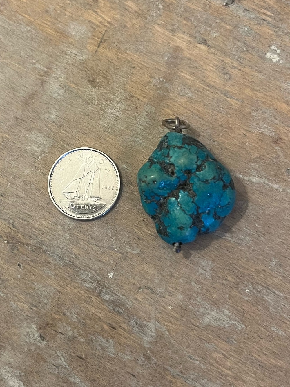 Chunky turquoise pendant